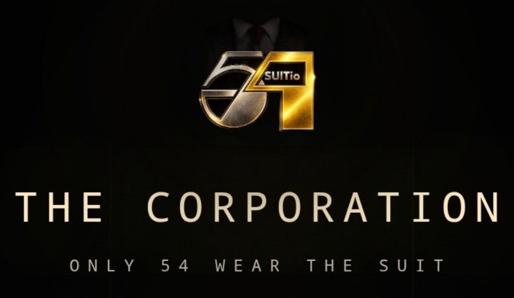 SUITio54 — The Corporation. Only 54 wear the suit.